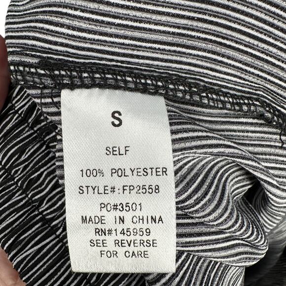 DRESS FORUM Blue White Pinstripe Elastic Waist & Cuffs Casual Womens Pants Small - Picture 5 of 9